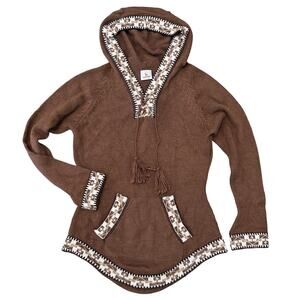 ALPACA WAREHOUSE Peruvian Hooded Pullover Sweater Ladies Size S/M